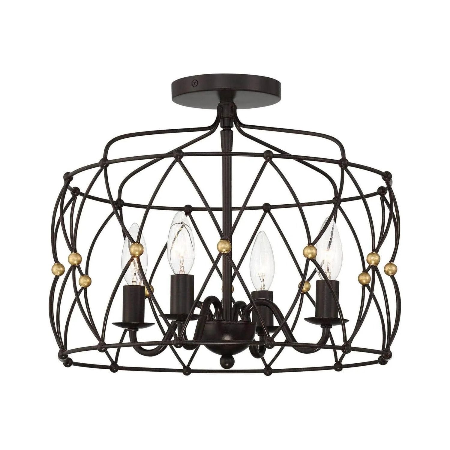 Crystorama - Zucca Semi-Flush Mount - ZUC-A9030-EB-GA_CEILING | Montreal Lighting & Hardware