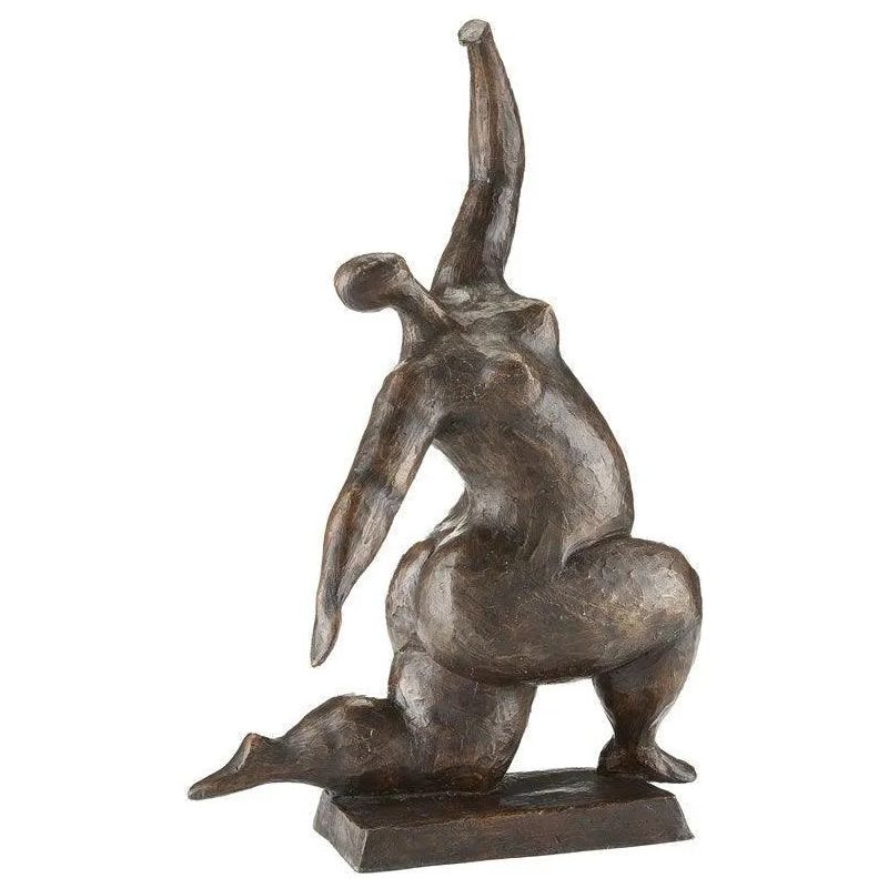 Currey and Company - Stretching Dancer Bronze Scuplture - 1200-0543 | Montreal Lighting & Hardware