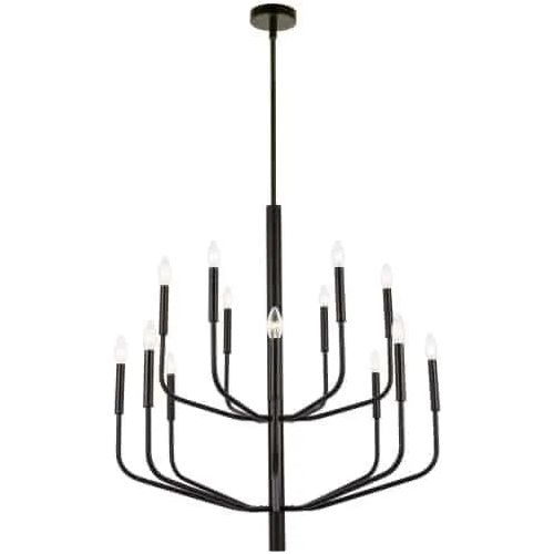 Dainolite - Eleanor Double Chandelier - ELN-3214C-MB | Montreal Lighting & Hardware