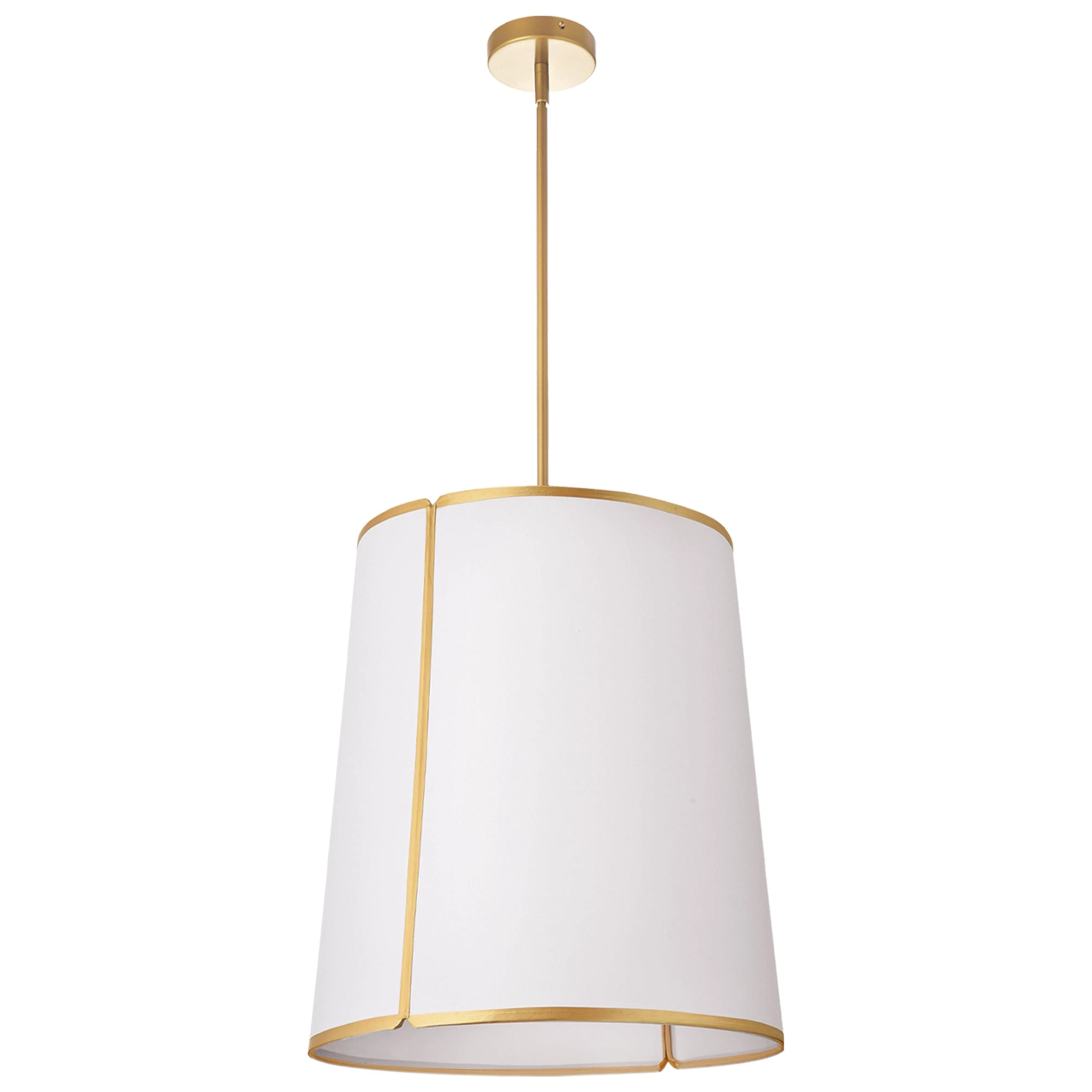 Dainolite - Notched Drum Pendant - NDR-183P-GLD-WH | Montreal Lighting & Hardware