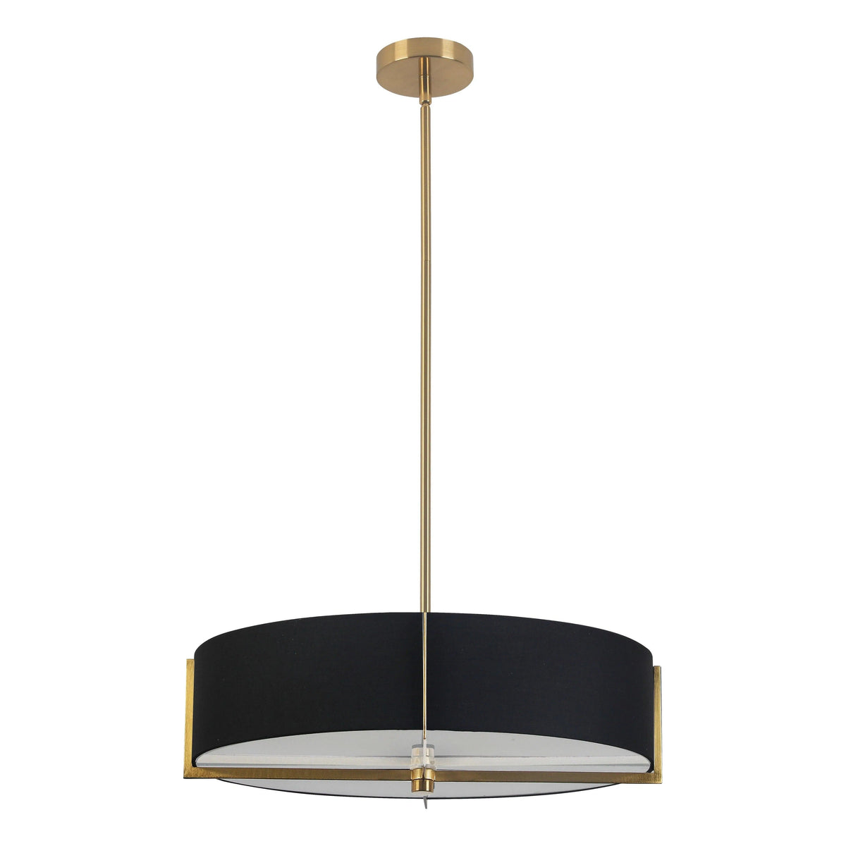 Dainolite - Preston-Pendant - PST-214P-AGB-BK | Montreal Lighting & Hardware