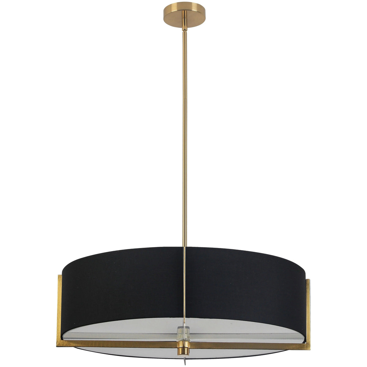 Dainolite - Preston-Pendant - PST-264LP-AGB-BK | Montreal Lighting & Hardware