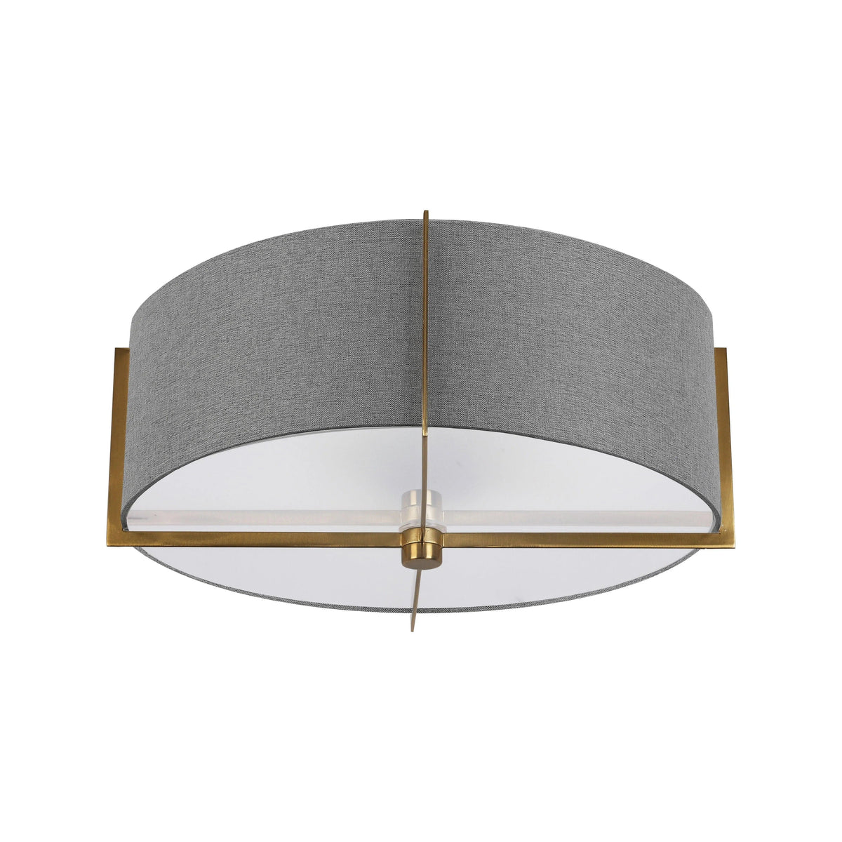 Dainolite - Preston Semi-Flush Mount - PST-153SF-AGB-GRY | Montreal Lighting & Hardware