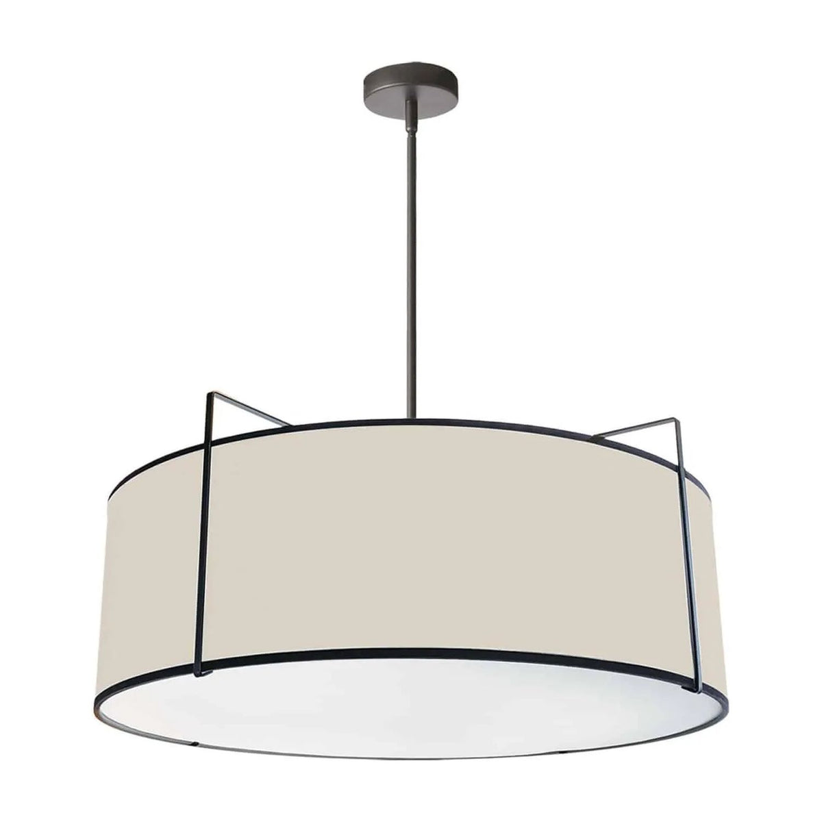 Dainolite - Trapezoid-Drum-Pendant - TRA-244P-BK-CRM | Montreal Lighting & Hardware