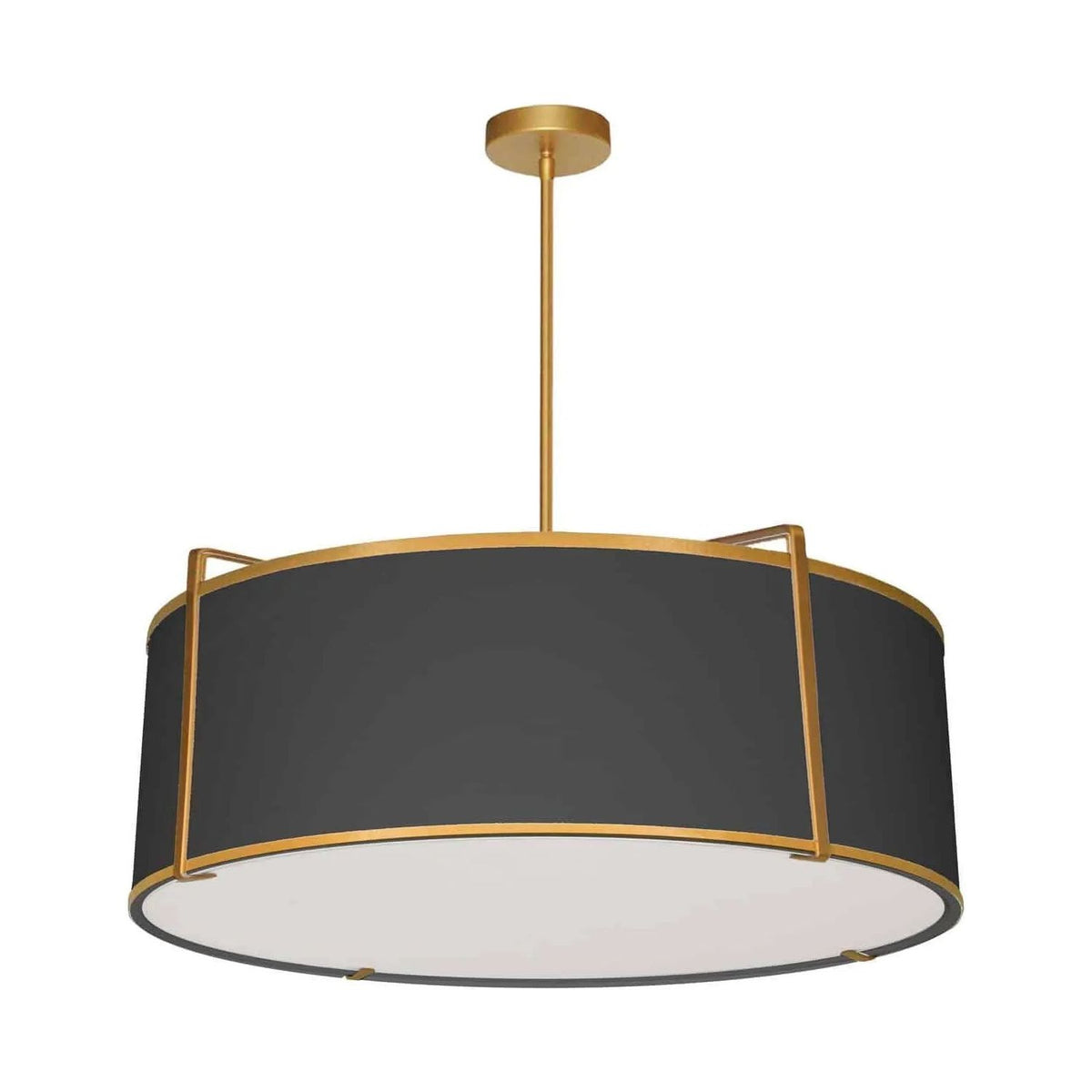 Dainolite - Trapezoid-Drum-Pendant - TRA-244P-GLD-BK | Montreal Lighting & Hardware