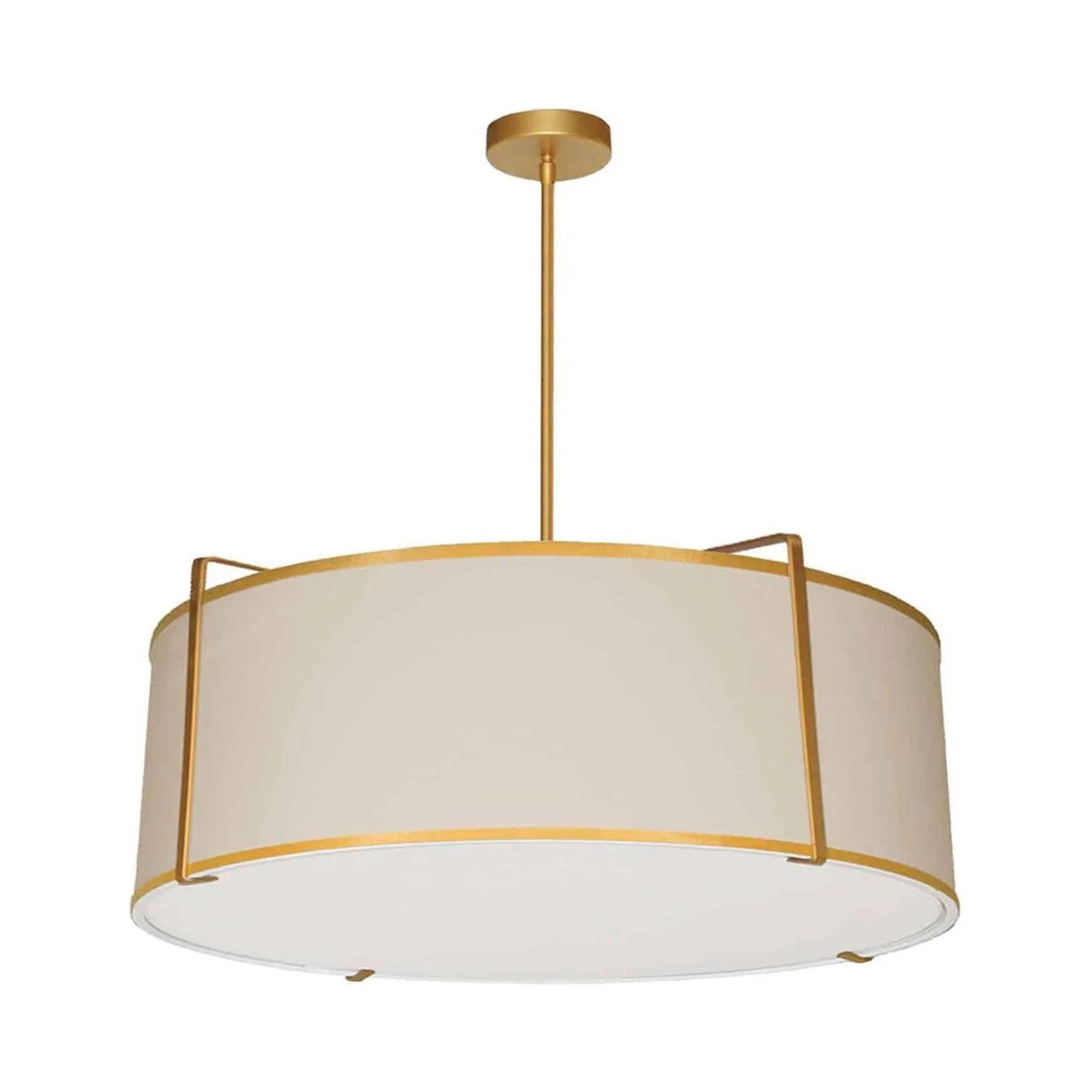 Dainolite - Trapezoid-Drum-Pendant - TRA-244P-GLD-CRM | Montreal Lighting & Hardware