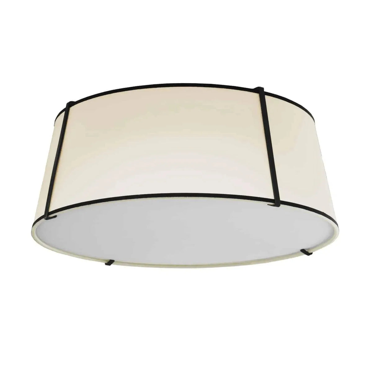 Dainolite - Trapezoid Flush Mount - TRA-224FH-BK-CRM | Montreal Lighting & Hardware