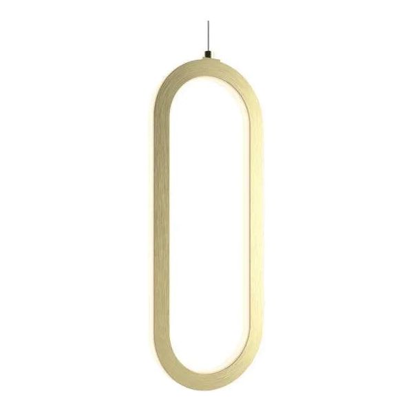 DALS Lighting - FPD Single Vertical Oblong Pendant - FPD-CC-GD | Montreal Lighting & Hardware