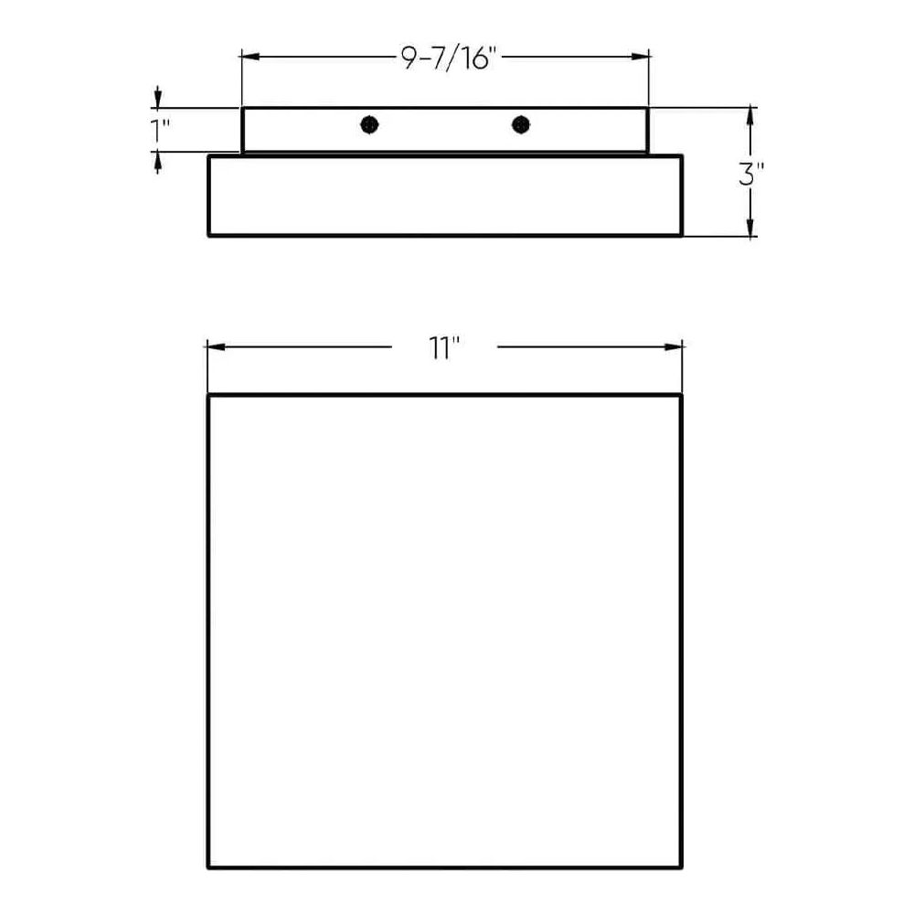 DALS Lighting - FUZ LED Flush Mount - FUZ11-CC-BK | Montreal Lighting & Hardware