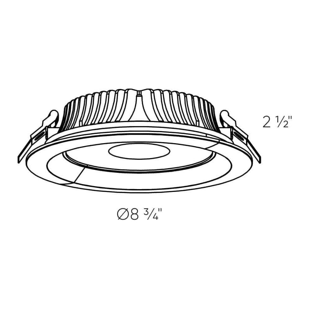 DALS Lighting - HPD 8 Inch High Powered LED Commercial Down Light - HPD8-CC-V-WH | Montreal Lighting & Hardware