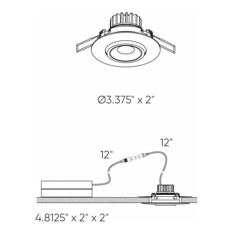 DALS Lighting - LEDDOWNG 3 Inch Round 5CCT LED Gimbal Light - LEDDOWNG3-CC-BK | Montreal Lighting & Hardware