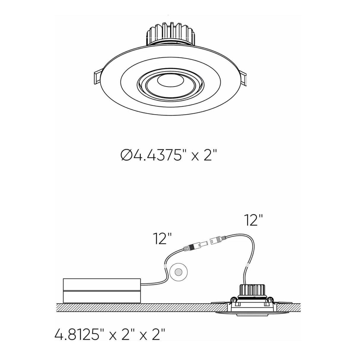 DALS Lighting - LEDDOWNG 4 Inch Round 5CCT LED Gimbal Light - LEDDOWNG4-CC-BK | Montreal Lighting & Hardware