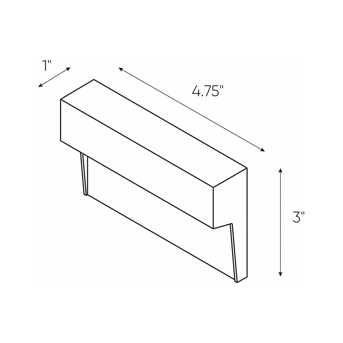 DALS Lighting - LEDSTEP001D Horizontal LED Step Light - LEDSTEP001D-BK | Montreal Lighting & Hardware