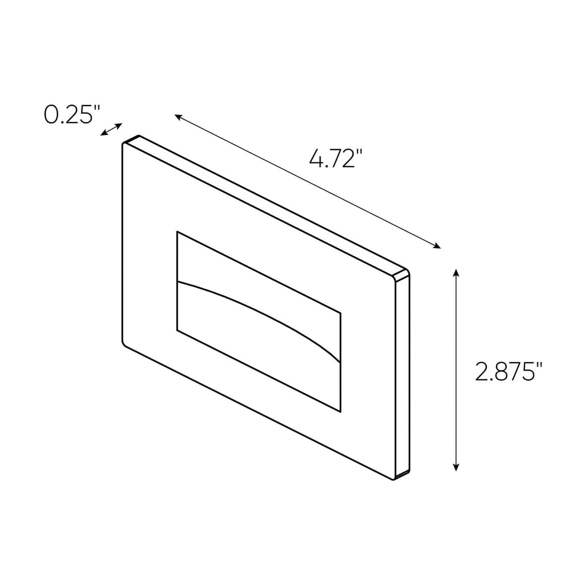 DALS Lighting - LEDSTEP005D Horizontal LED Step Light - LEDSTEP005D-BK | Montreal Lighting & Hardware