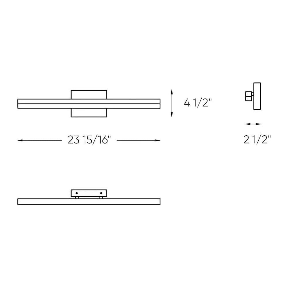 DALS Lighting - LEDVAN003 Vanity Light - LEDVAN003-CC-24BB | Montreal Lighting & Hardware