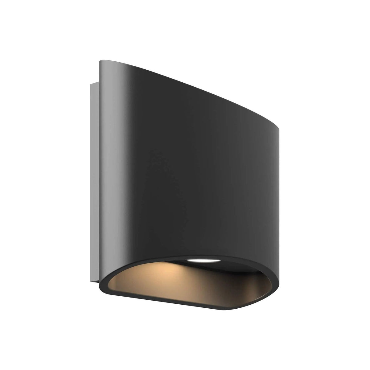 DALS Lighting - LEDWALL-H Oval Up/Down LED Wall Light - LEDWALL-H-BK | Montreal Lighting & Hardware