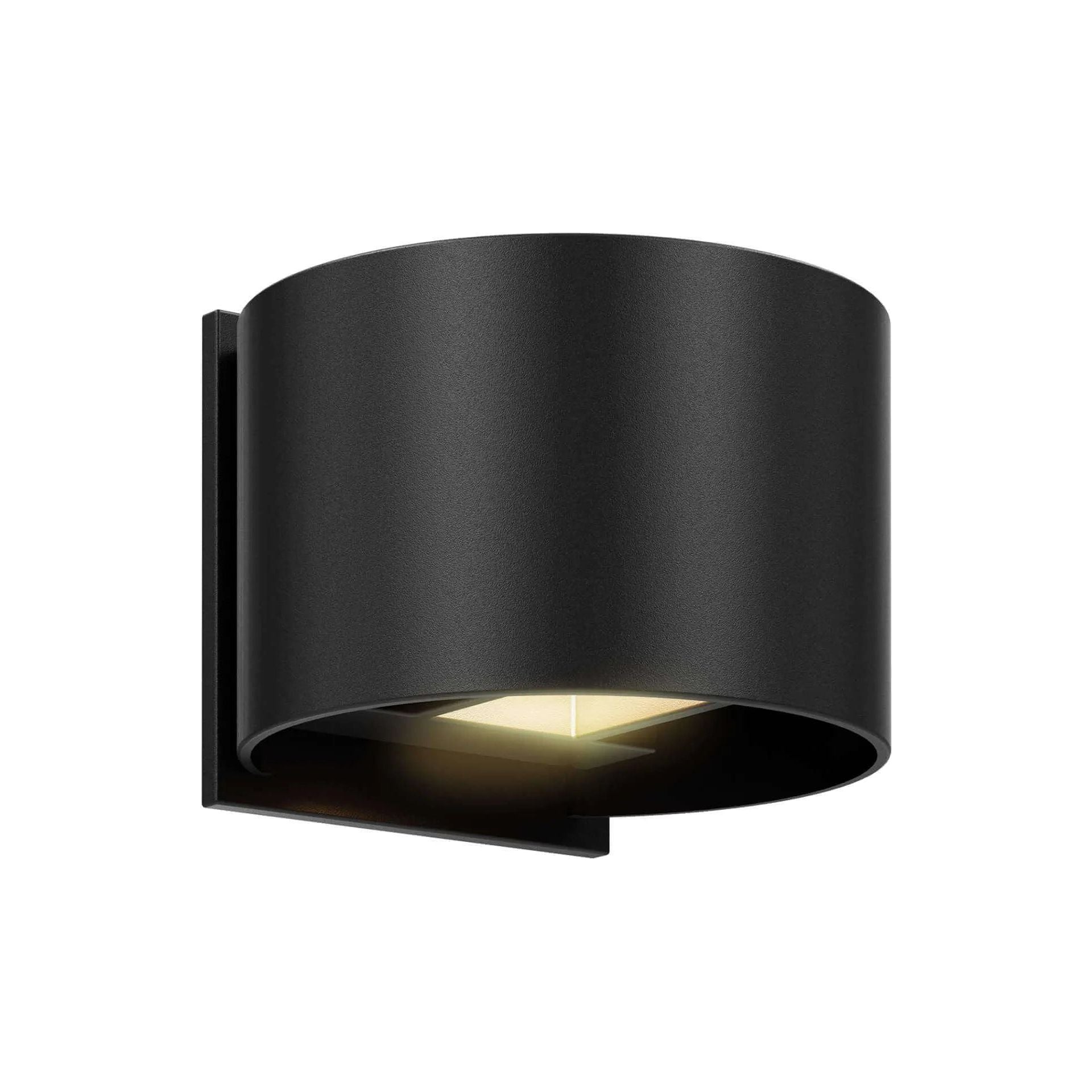 DALS Lighting - LEDWALL002D Round Up/Down LED Wall Light - LEDWALL002D-BK | Montreal Lighting & Hardware