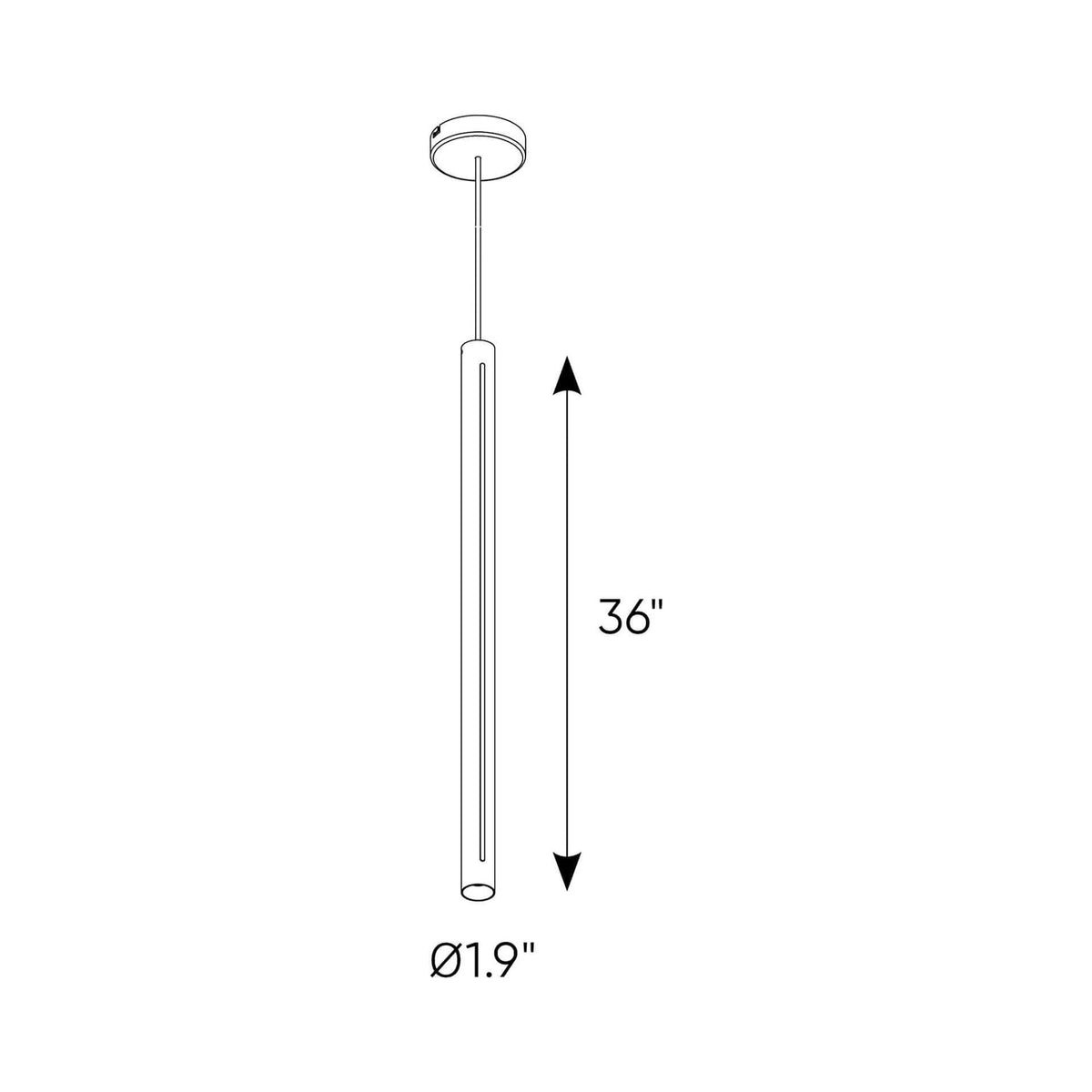 DALS Lighting - PDLED CCT LED Duo-Light Cylinder Pendant - PDLED120-24-BK | Montreal Lighting & Hardware