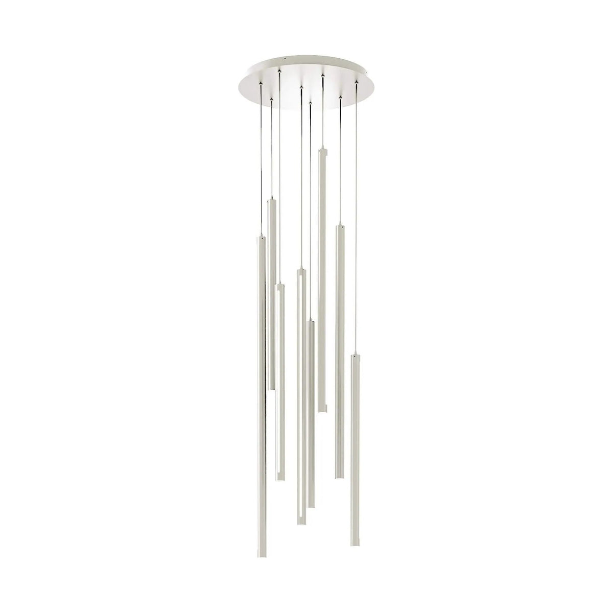 DALS Lighting - PDLED Round CCT LED Duo-Light Cylinder Pendant Cluster - PDLED120-8-WH | Montreal Lighting & Hardware