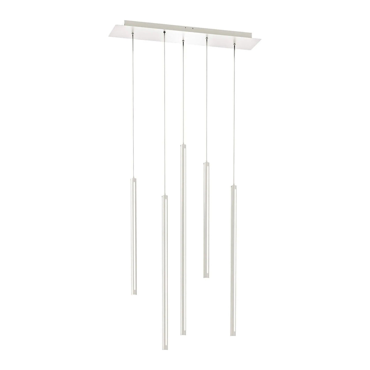 DALS Lighting - PDLED Square CCT LED Duo-Light Cylinder Pendant Cluster - PDLED120-5SQ-WH | Montreal Lighting & Hardware