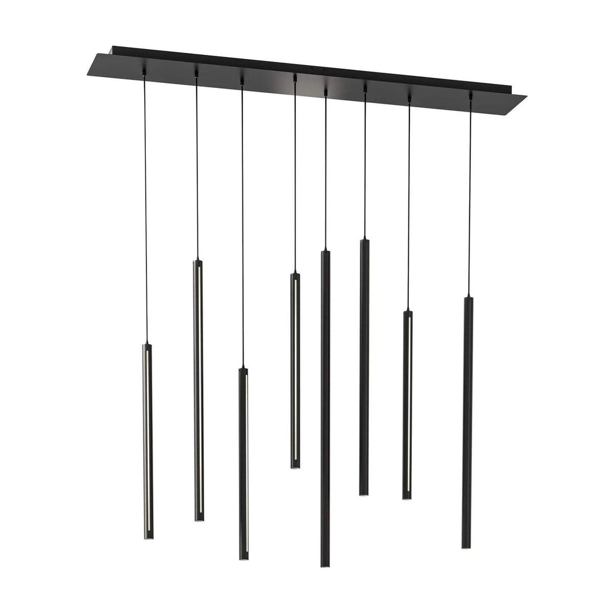 DALS Lighting - PDLED Square CCT LED Duo-Light Cylinder Pendant Cluster - PDLED120-8SQ-BK | Montreal Lighting & Hardware