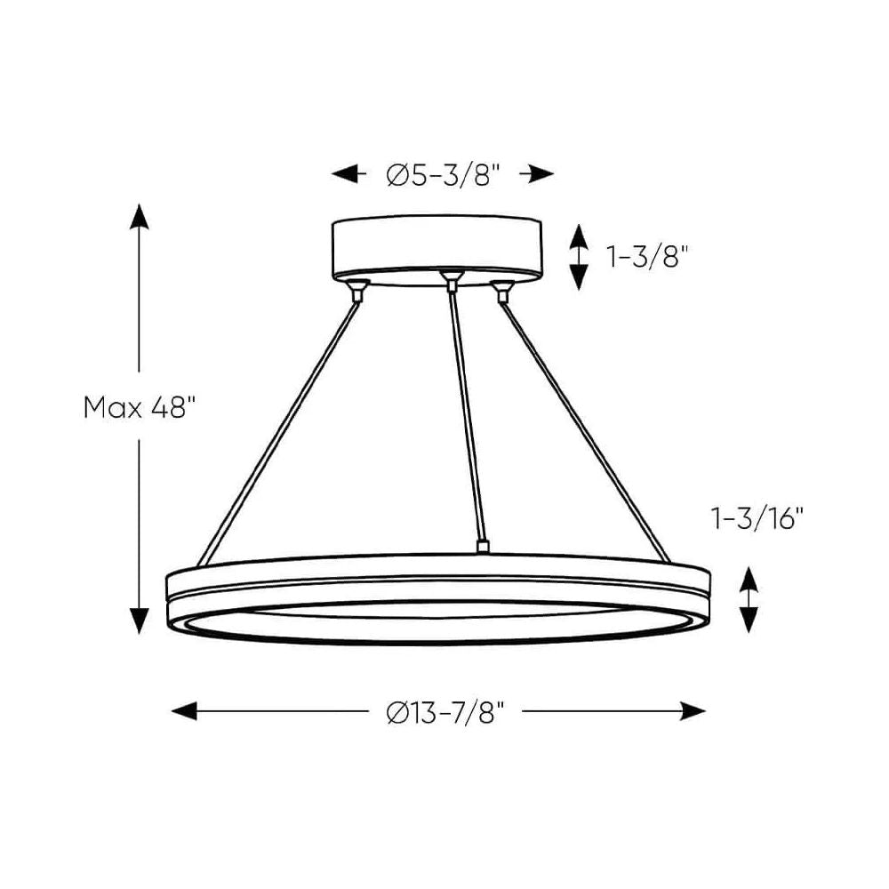 DALS Lighting - PDR14 LED Pendant Light - PDR14-CC-BG | Montreal Lighting & Hardware