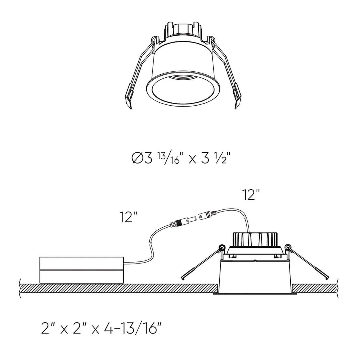 DALS Lighting - RGM 2 Inch CCT Round Regressed Gimbal Down Light - RGM2-CC-BK | Montreal Lighting & Hardware