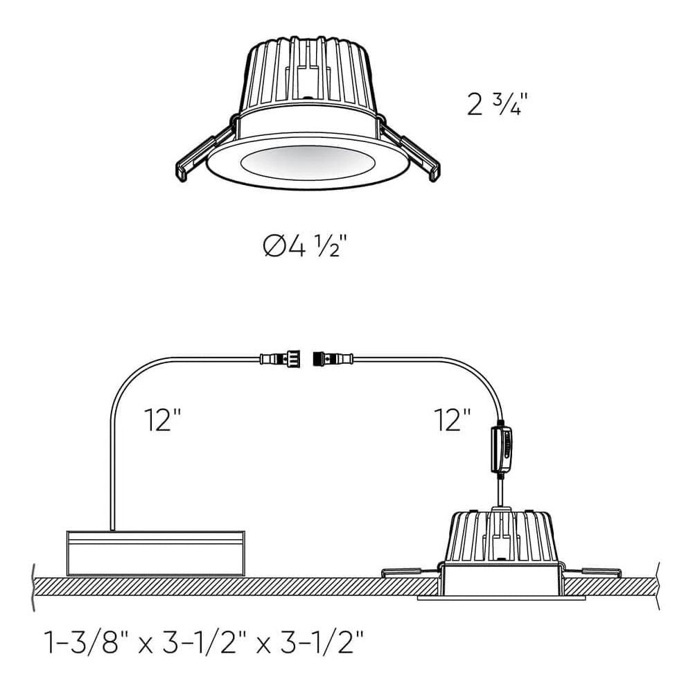 DALS Lighting - RGR 4 Inch Round Regressed Gimbal Down Light - RGR4-CC-BK | Montreal Lighting & Hardware