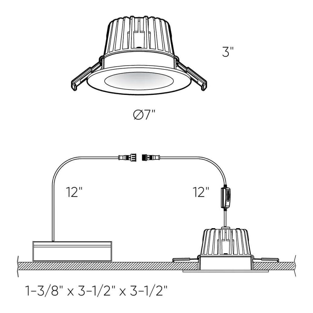 DALS Lighting - RGR 6 Inch Round Regressed Gimbal Down Light - RGR6-CC-BK | Montreal Lighting & Hardware