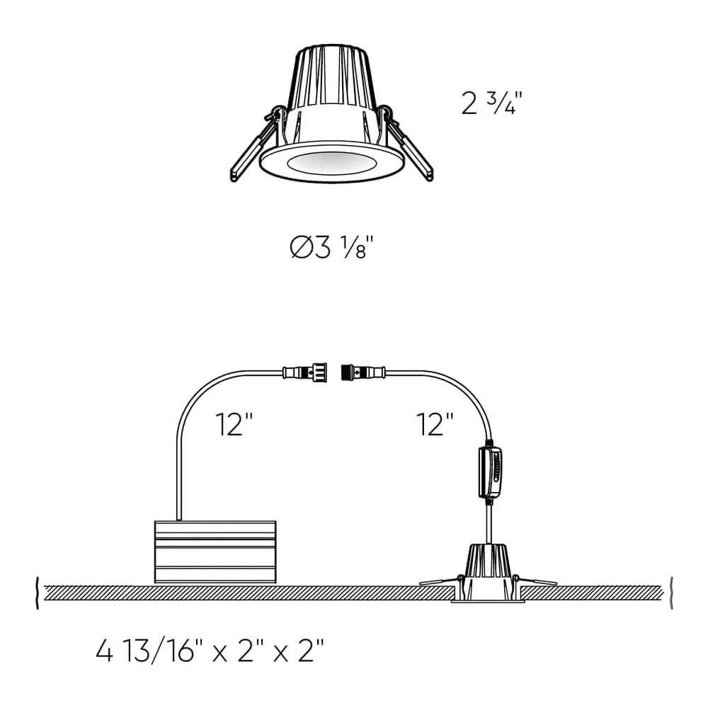 DALS Lighting - RGR2-CC – 2″ Regressed Downlight - RGR2-CC-BK | Montreal Lighting & Hardware