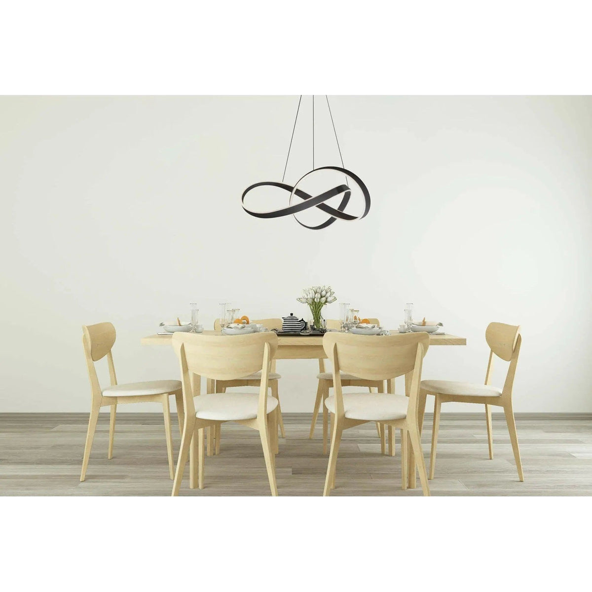 DALS Lighting - TWPD Twirl LED Pendant Light - TWPD-3K-BK | Montreal Lighting & Hardware