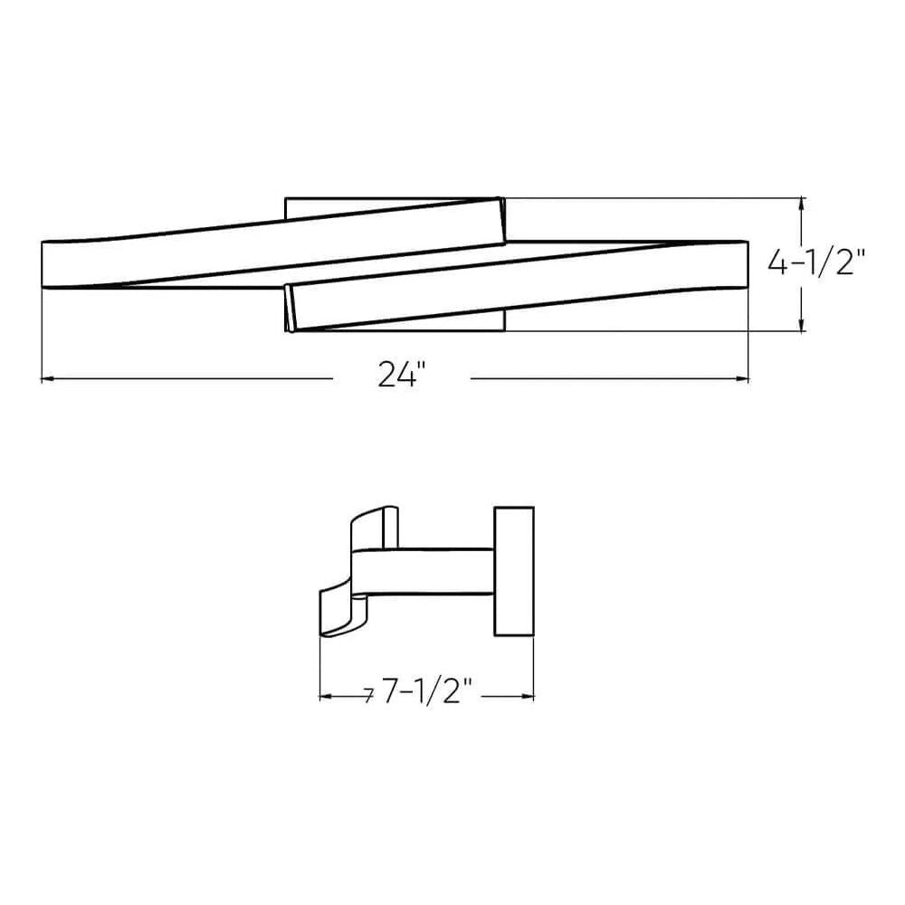 DALS Lighting - VRB LED Bath Vanity - VRB24-CC-BK | Montreal Lighting & Hardware