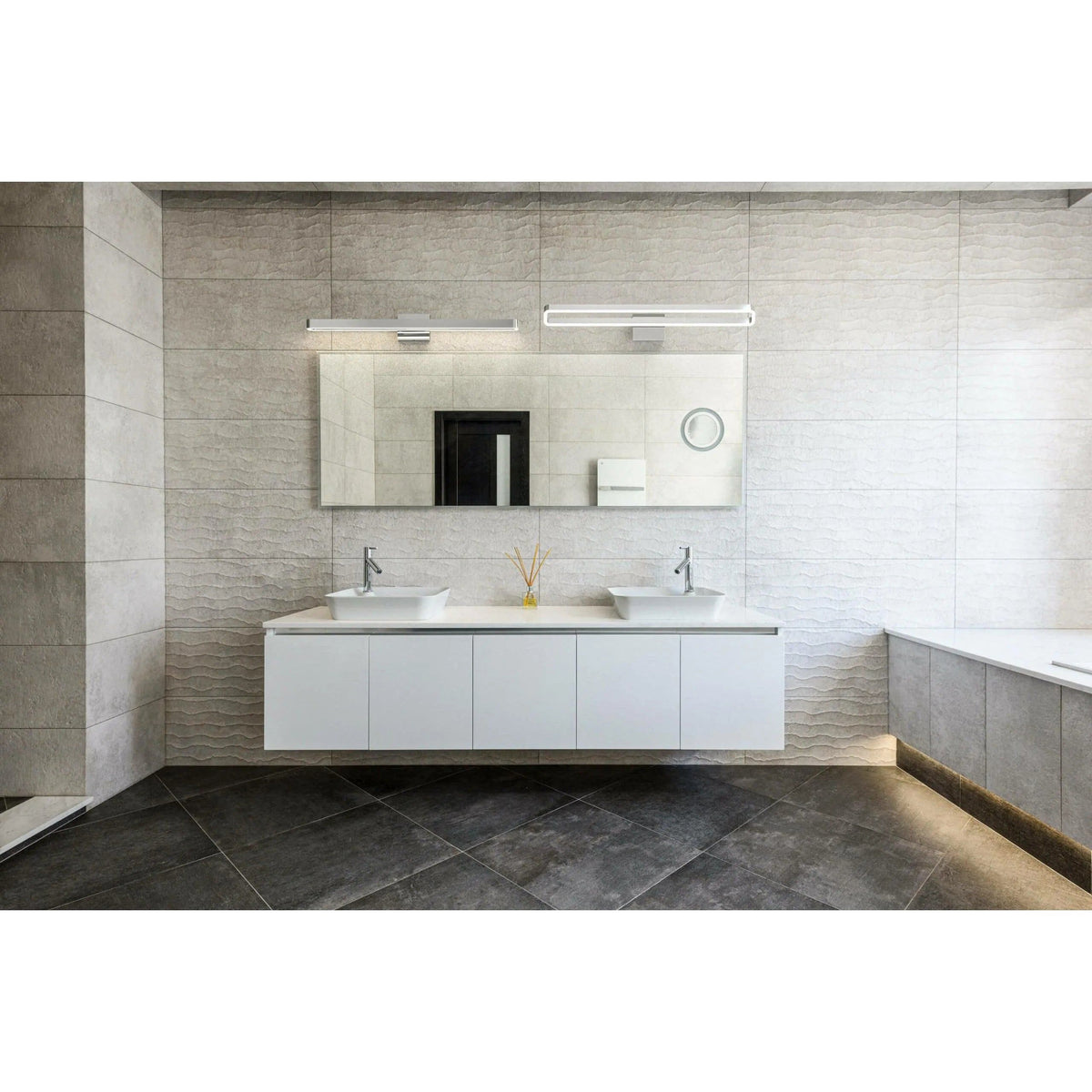 DALS Lighting - VSW LED Swivel Bath Vanity - VSW24-CC-BK | Montreal Lighting & Hardware