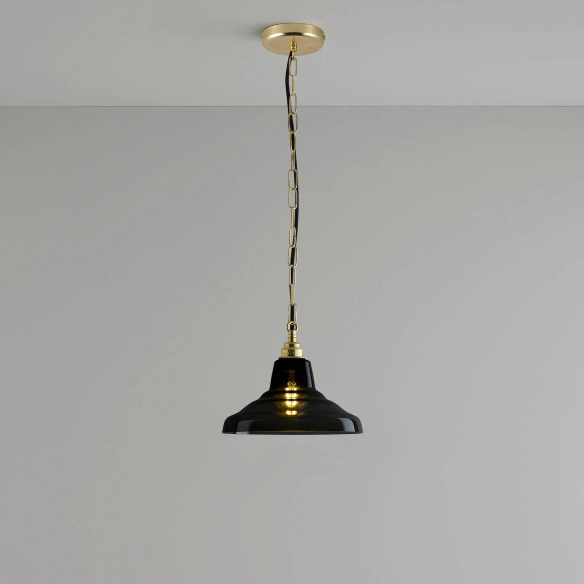 Davey Lighting - Glass School Pendant Light - US-DP8200/S/AN/BR | Montreal Lighting & Hardware