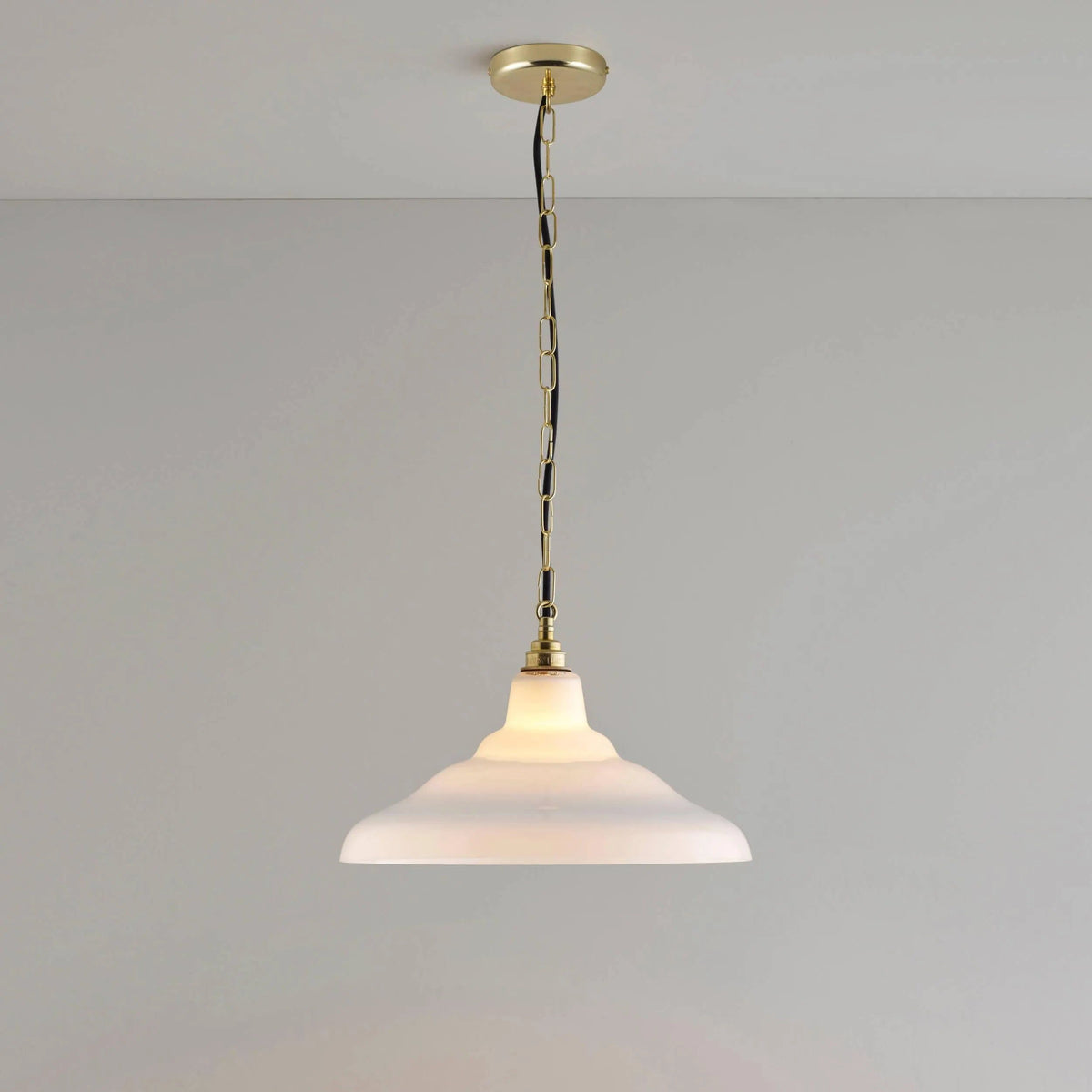 Davey Lighting - Glass School Pendant Light - US-DP8200/S/OP/BR | Montreal Lighting & Hardware