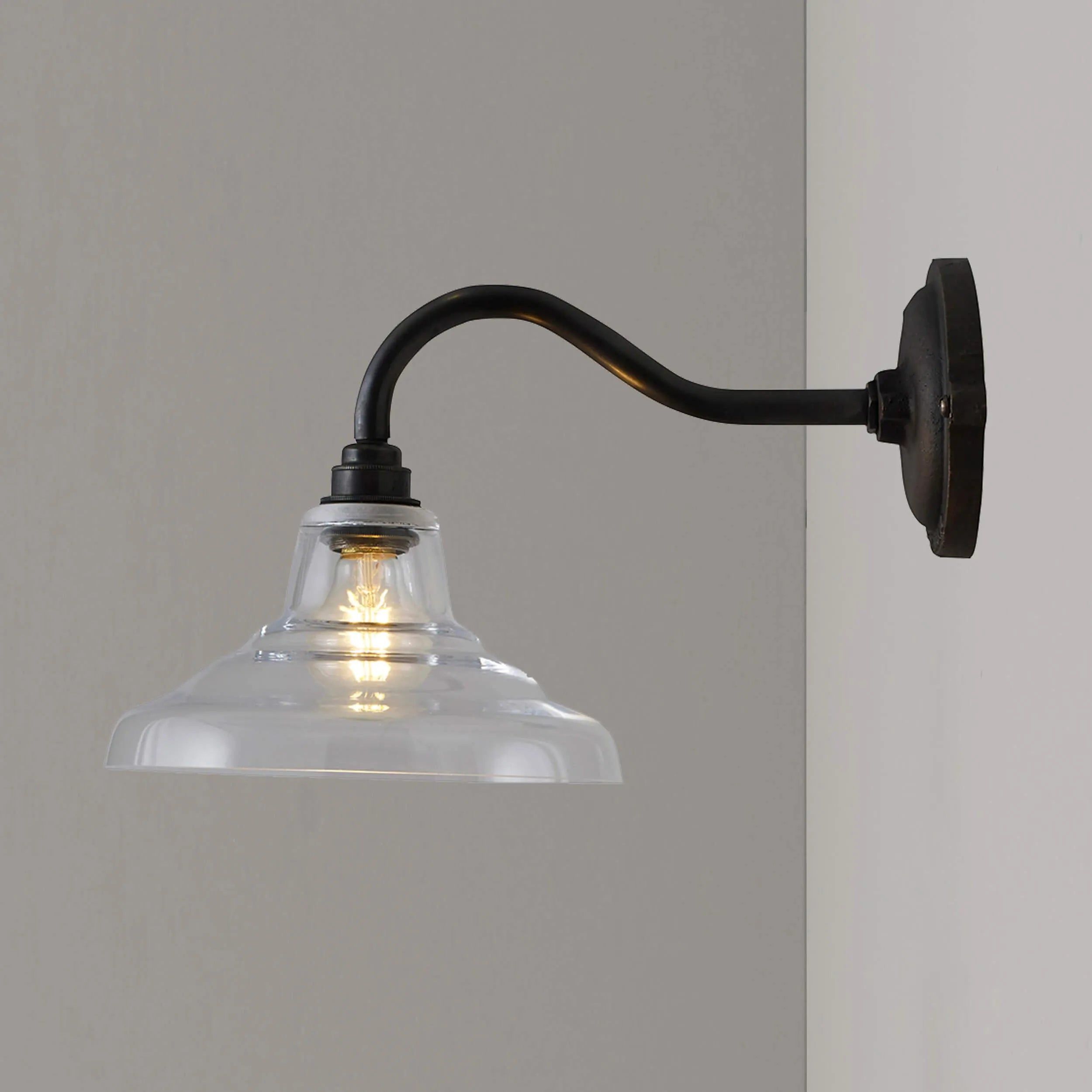 Davey Lighting - Glass School Wall Light - US-DP8200/S/BRKT/CL/WE | Montreal Lighting & Hardware