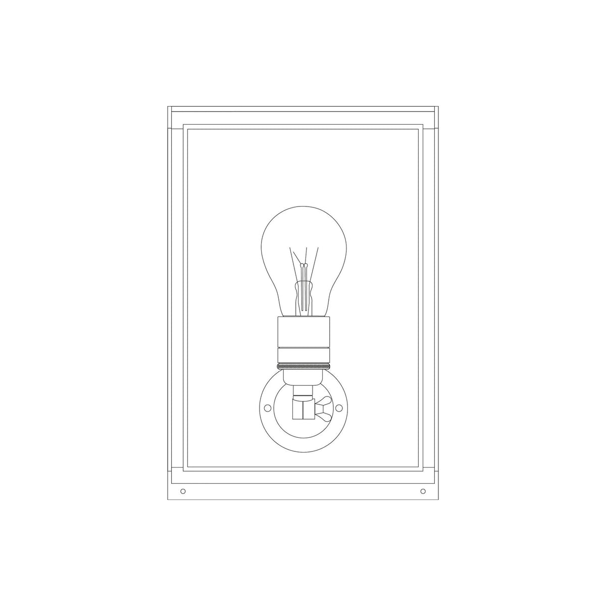 Davey Lighting - Small Box Wall Light 7641 (Externally Glazed) - US-DP7641/BR/WE/FR | Montreal Lighting & Hardware