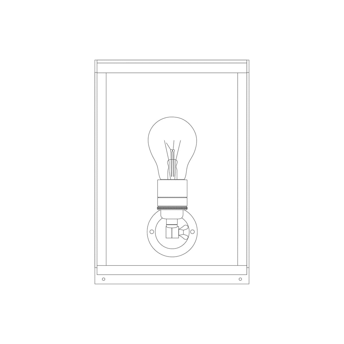 Davey Lighting - Small Box Wall Light 7644 (Internally Glazed) - US-DP7644/BR/WE/FR | Montreal Lighting & Hardware