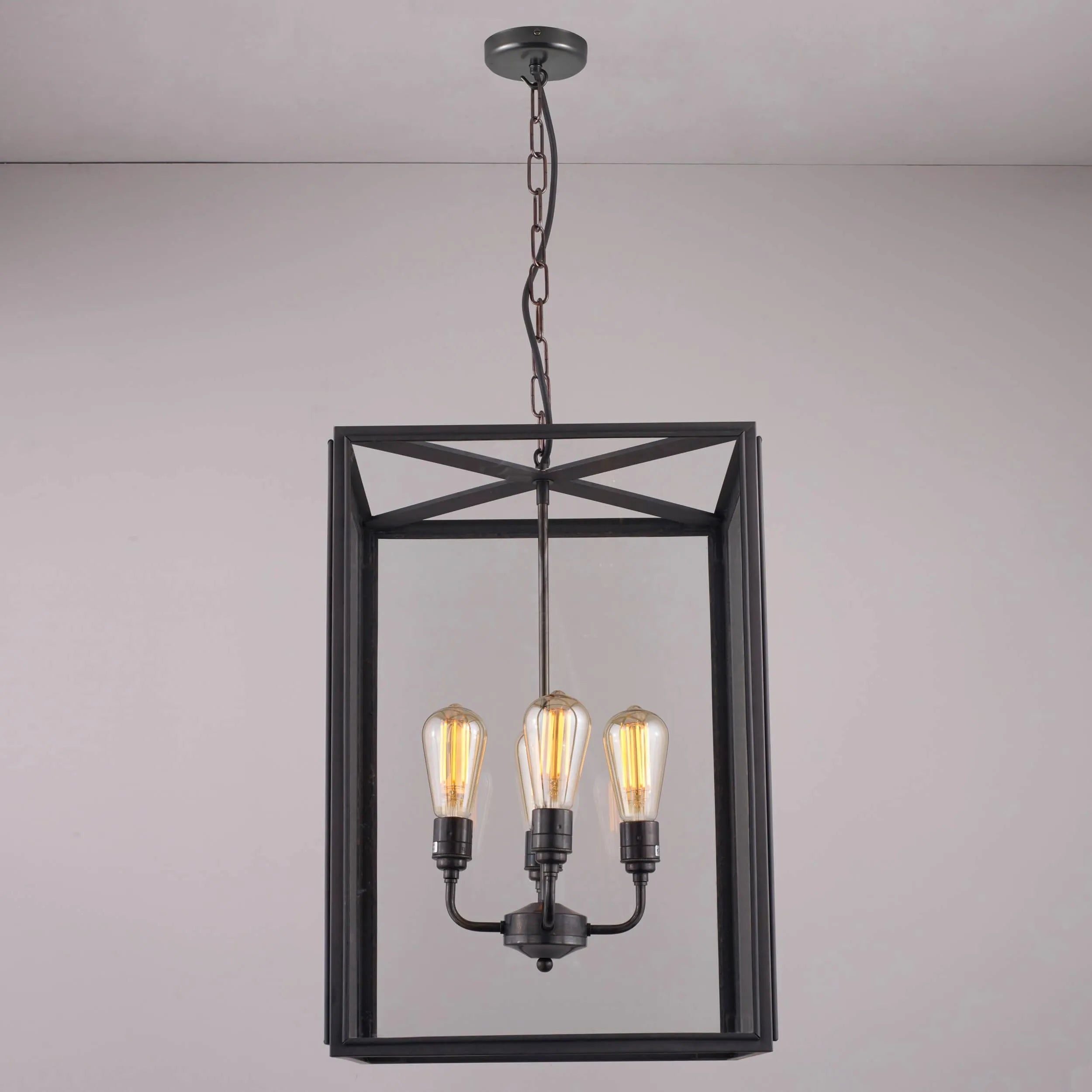 Davey Lighting - Square Pendant 7639 - US-DP7639/4ELE/BR/WE/CL | Montreal Lighting & Hardware