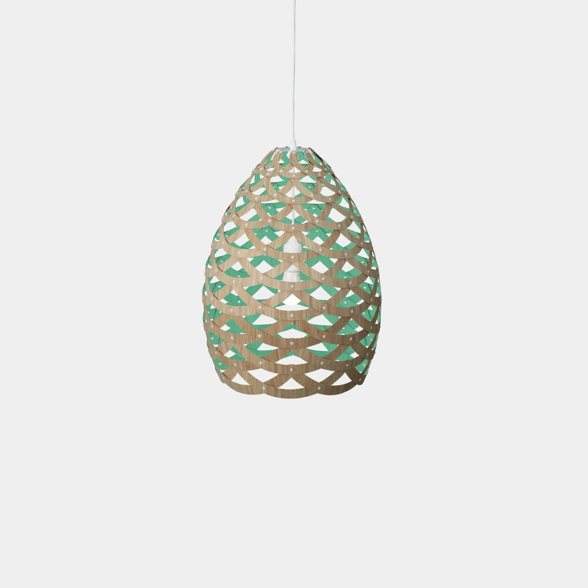 David Trubridge - Tui 500 Pendant - TUI-SMAL-AQU-BMB-ASM-PAK | Montreal Lighting & Hardware