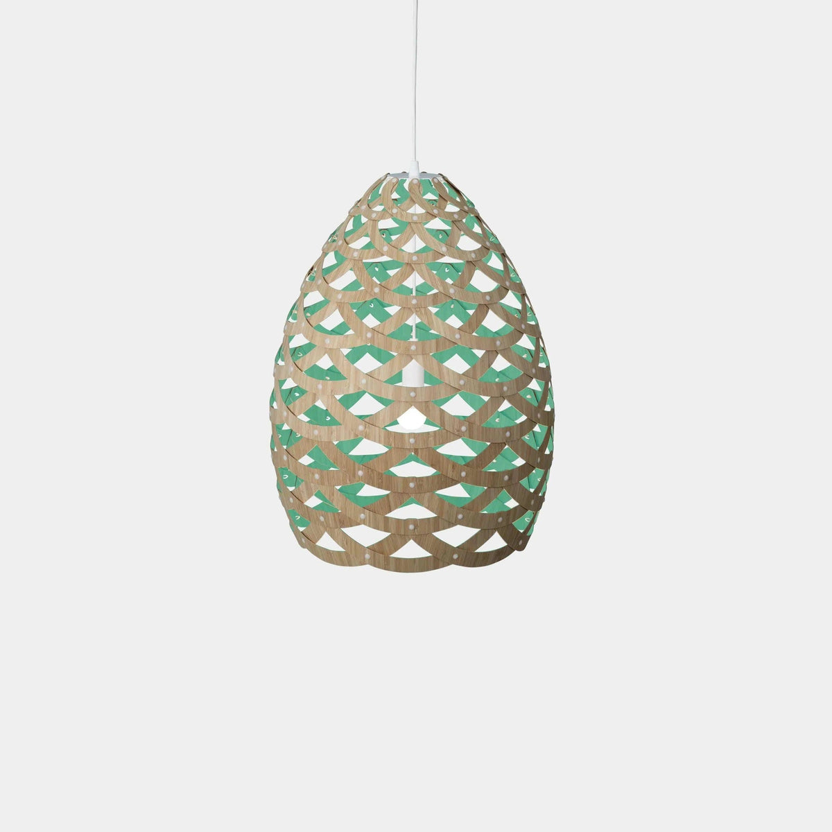 David Trubridge - Tui 680 Pendant - TUI-MEDI-AQU-BMB-ASM-PAK | Montreal Lighting & Hardware