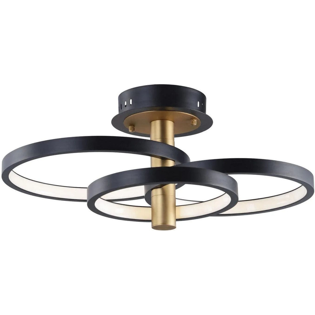 ET2 Lighting - Hoopla LED Semi Flush Mount - E24323-BKGLD | Montreal Lighting & Hardware