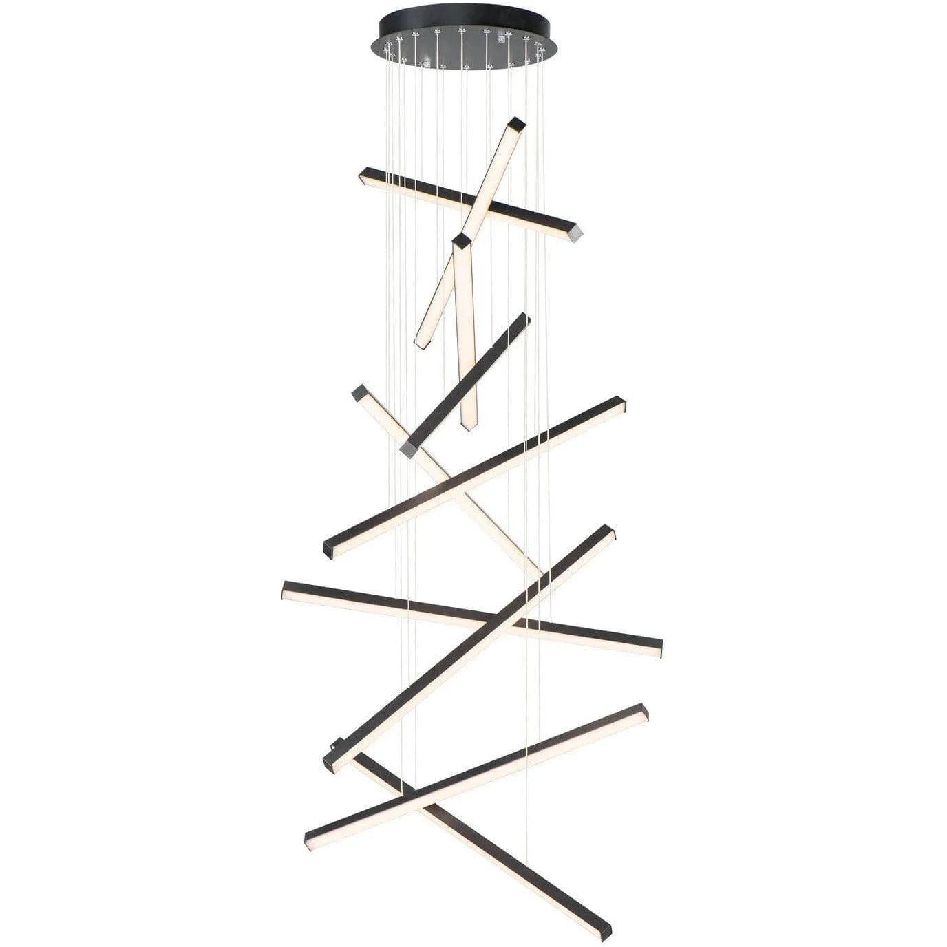 ET2 Lighting - Hover LED Stacked Multi Pendant - E21378-BK | Montreal Lighting & Hardware