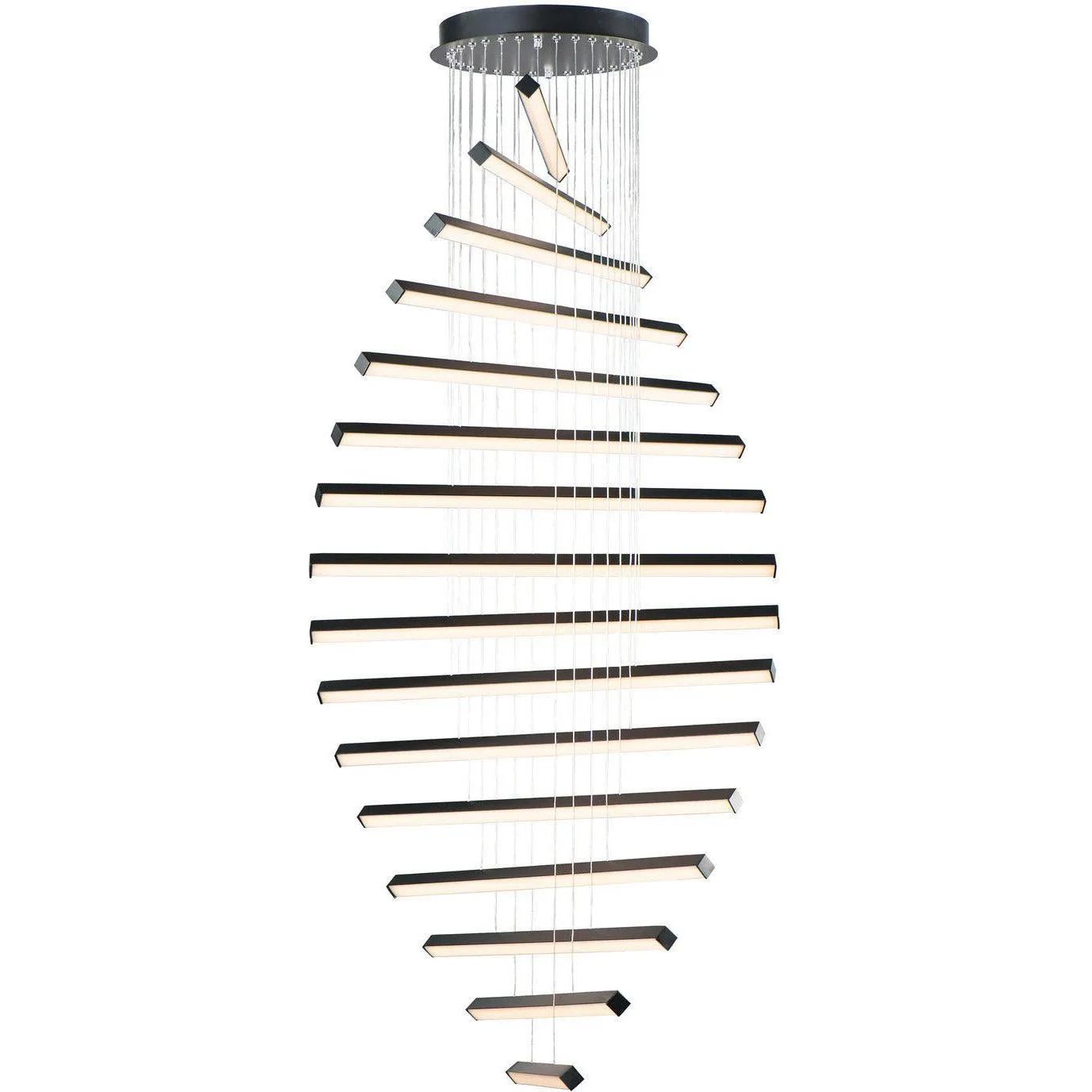 ET2 Lighting - Hover LED Swirl Multi Pendant - E21379-BK | Montreal Lighting & Hardware