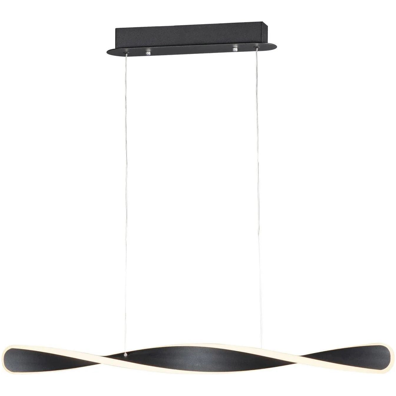 ET2 Lighting - Pirouette LED Linear Pendant - E24155-BK | Montreal Lighting & Hardware