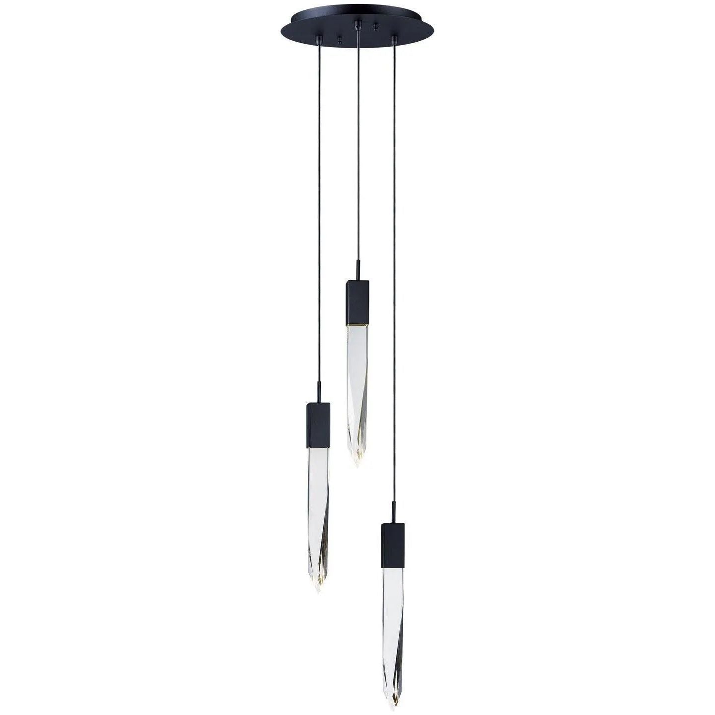 ET2 Lighting - Quartz LED Multi Pendant - E31243-20BK | Montreal Lighting & Hardware