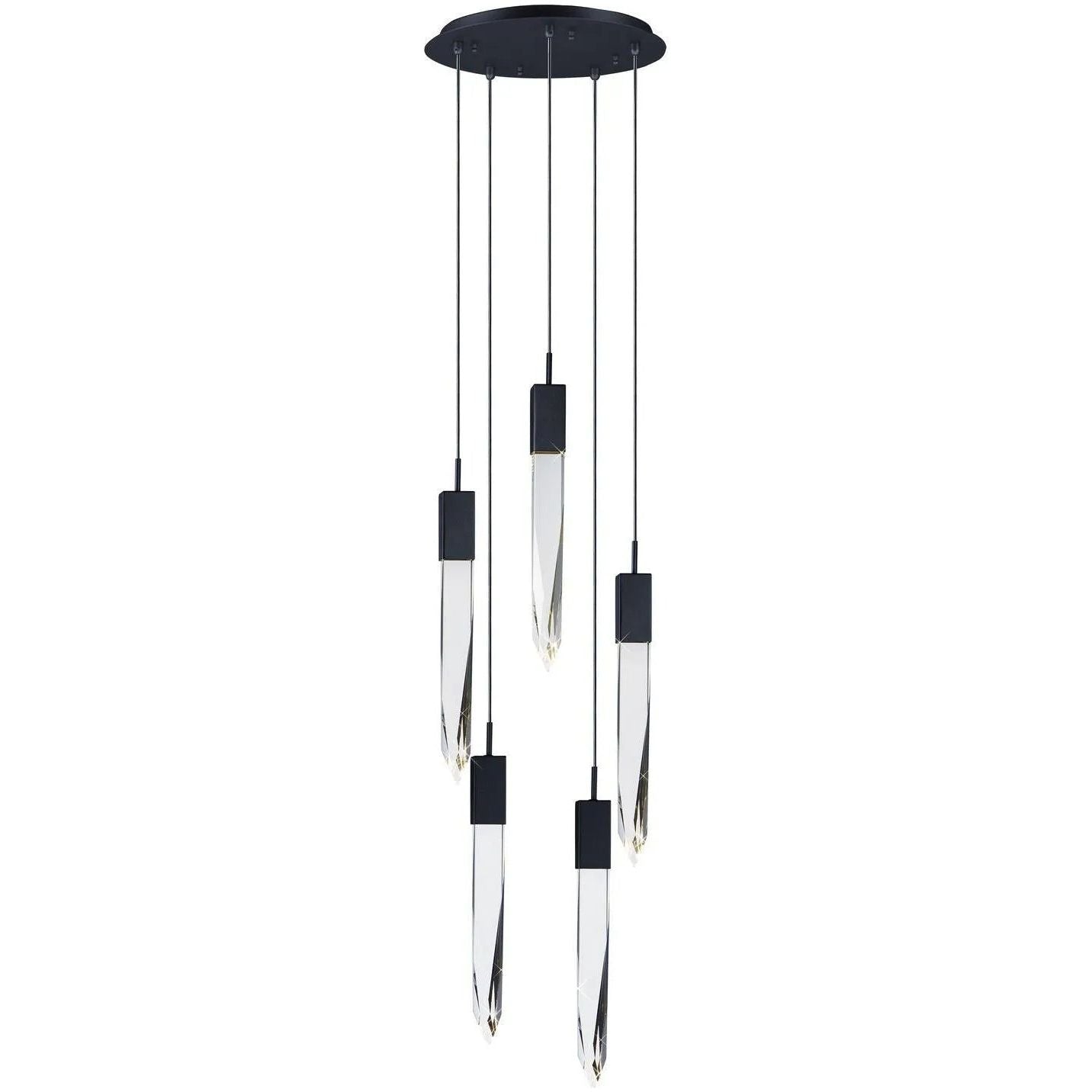 ET2 Lighting - Quartz LED Multi Pendant - E31244-20BK | Montreal Lighting & Hardware