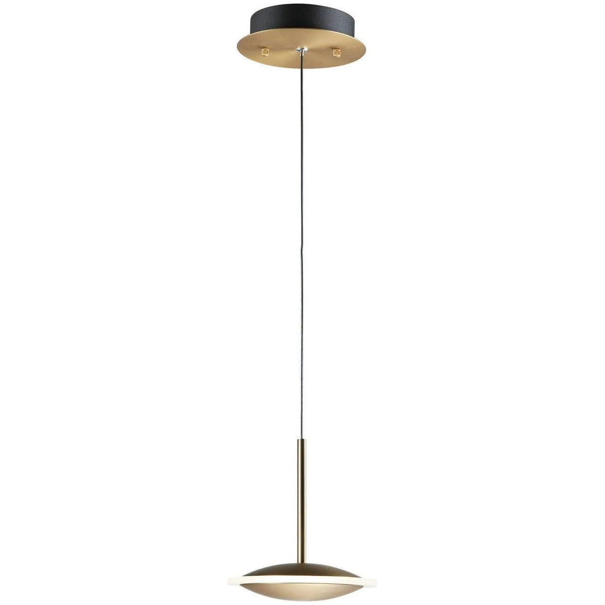 ET2 Lighting - Saucer LED Mini Pendant - E21541-90BKGLD | Montreal Lighting & Hardware