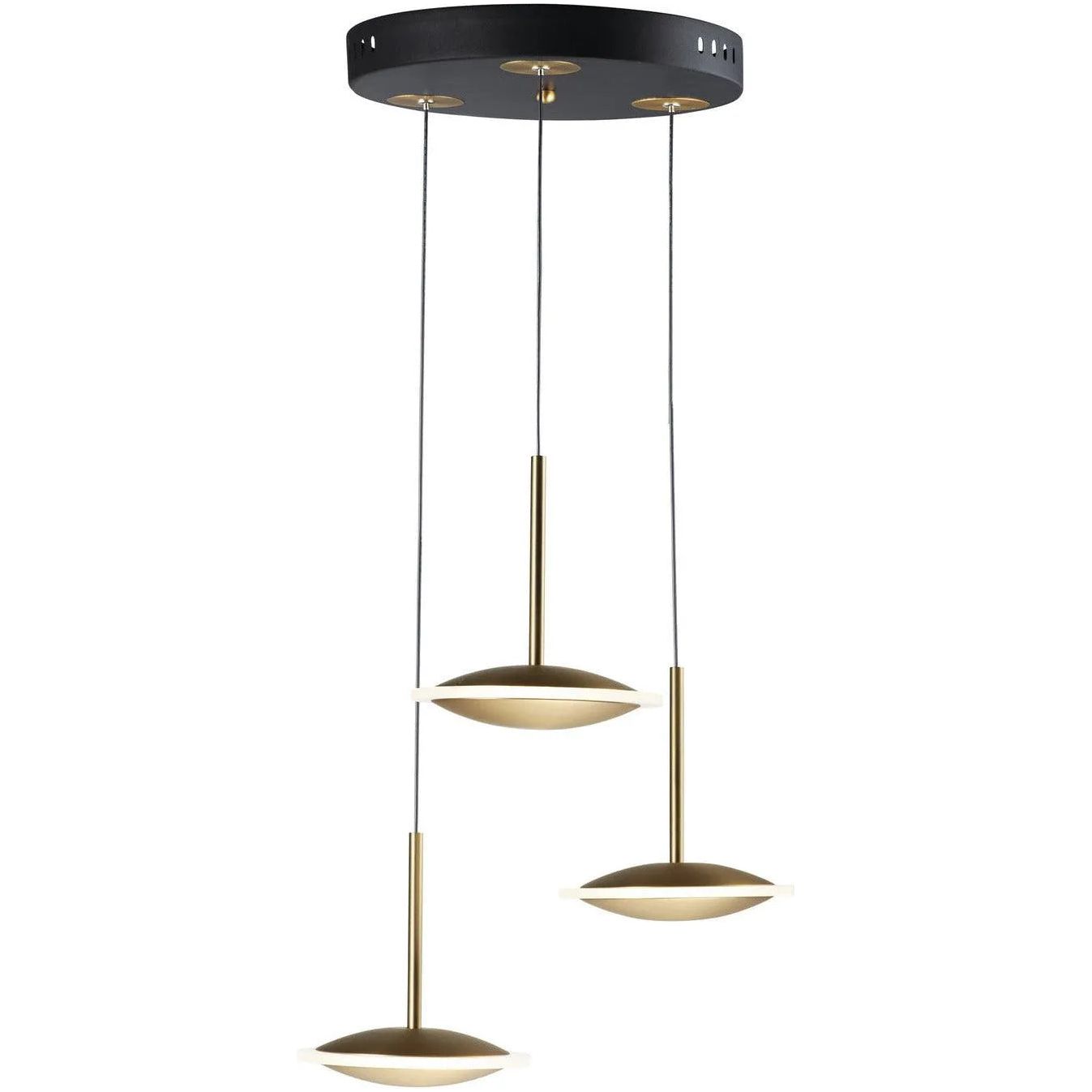 ET2 Lighting - Saucer LED Pendant - E21543-90BKGLD | Montreal Lighting & Hardware