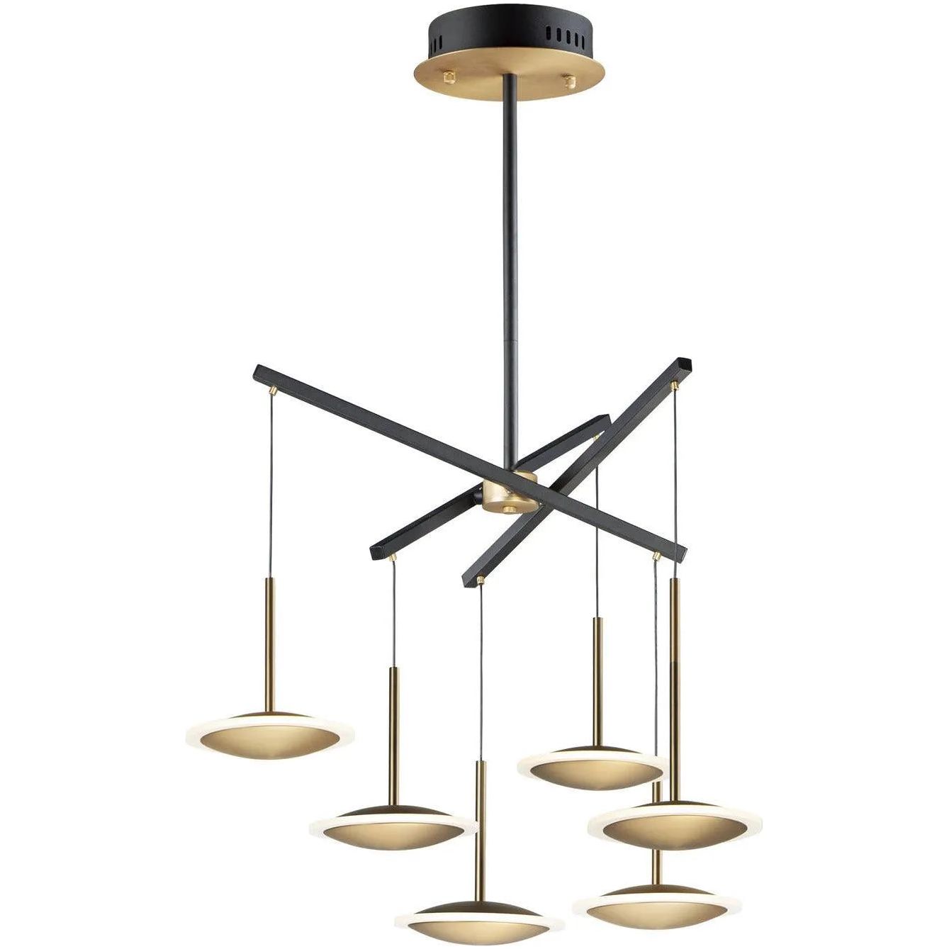 ET2 Lighting - Saucer LED Pendant - E21546-90BKGLD | Montreal Lighting & Hardware